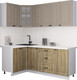 Миниатюра изображения товара Кухонный гарнитур Интерлиния Мила Деко 1.2x2.0 (дуб вотан/луна/опал светлый)