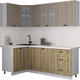 Миниатюра изображения товара Кухонный гарнитур Интерлиния Мила Деко 1.2x2.1 (дуб вотан/луна/опал светлый)