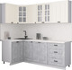 Миниатюра изображения товара Кухонный гарнитур Интерлиния Мила Деко 1.2x2.2 (керамика/белый/опал светлый)