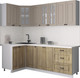 Миниатюра изображения товара Кухонный гарнитур Интерлиния Мила Деко 1.2x2.2 (дуб вотан/луна/опал светлый)