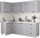 Миниатюра изображения товара Кухонный гарнитур Интерлиния Мила Деко 1.2x2.3 (керамика/керамика/опал светлый)