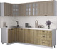 Миниатюра изображения товара Кухонный гарнитур Интерлиния Мила Деко 1.2x2.6 (дуб вотан/луна/опал светлый)