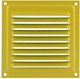 Миниатюра изображения товара Решетка вентиляционная Нора-М 100x100 с сеткой / 7210 (желтый)