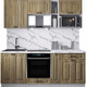 Миниатюра изображения товара Кухонный гарнитур Интерлиния Мила Деко 2.0 (дуб вотан/дуб вотан/белый гранит)