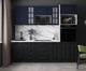 Миниатюра изображения товара Кухонный гарнитур Интерлиния Мила Деко 2.3 (черный/индиго/белый гранит)