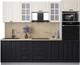 Миниатюра изображения товара Кухонный гарнитур Интерлиния Мила Деко 2.6 (черный/белый/дуб бунратти)