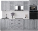 Миниатюра изображения товара Кухонный гарнитур Интерлиния Мила Деко 2.6 (керамика/керамика/опал светлый)