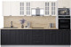Миниатюра изображения товара Кухонный гарнитур Интерлиния Мила Деко 3.2 (черный/белый/дуб бунратти)