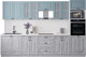 Миниатюра изображения товара Кухонный гарнитур Интерлиния Мила Деко 3.2 (керамика/океан/опал светлый)