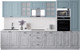 Миниатюра изображения товара Кухонный гарнитур Интерлиния Мила Деко 3.4 (керамика/океан/опал светлый)