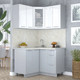 Миниатюра изображения товара Кухонный гарнитур Интерлиния Мила Пластик 1.2x1.2 (белый глянец/туманный глянец/опал светлый)