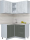 Миниатюра изображения товара Кухонный гарнитур Интерлиния Мила Пластик 1.2x1.3 (оксид светлый/шторм/травертин серый)