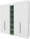 Миниатюра изображения товара Шкаф Рэйгрупп Рэй S245-В11-3-EBZ В11-3 (дуб элисон/белый премиум/зеленый самшит)