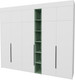 Миниатюра изображения товара Шкаф Рэйгрупп Рэй S245-В13-3-EBZ В13-3 (дуб элисон/белый премиум/зеленый самшит)