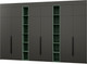Миниатюра изображения товара Шкаф Рэйгрупп Рэй S245-В18-3-WKZ В18-3 (дуб веллингтон/кобальт/зеленый самшит)