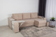 Миниатюра изображения товара Диван угловой DiArt Бруклин Г-правый (велюр, Selfie cream/крафт)