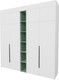 Миниатюра изображения товара Шкаф Рэйгрупп Рэй S257-В10-3-EBZ В10-3 (дуб элисон/белый премиум/зеленый самшит)