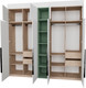 Миниатюра изображения товара Шкаф Рэйгрупп Рэй S257-В11-3-EBZ В11-3 (дуб элисон/белый премиум/зеленый самшит)