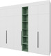 Миниатюра изображения товара Шкаф Рэйгрупп Рэй S257-В14-1-EBZ В14-1 (дуб элисон/белый премиум/зеленый самшит)
