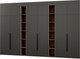 Миниатюра изображения товара Шкаф Рэйгрупп Рэй S245-В18-4-WKW В18-4 (дуб веллингтон/кобальт)