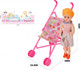 Миниатюра изображения товара Кукла с аксессуарами Labalu Eva с прогулочной коляской (розовый)