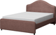 Миниатюра изображения товара Полуторная кровать Sonit Dana 140x200 шенилл Eclipse (02 пыльная роза)
