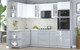 Миниатюра изображения товара Кухонный гарнитур Интерлиния Мила Пластик 1.68x2.6 LV (белый глянец/туманный глянец/опал светлый)