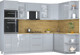 Миниатюра изображения товара Кухонный гарнитур Интерлиния Мила Пластик 1.68x2.8 PR (туманный глянец/туманный глянец/дуб бунратти)
