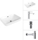 Миниатюра изображения товара Умывальник со смесителем Lauter 21441A + Moon 21СK691C + сифон 21635CH + донный клапан 21190CH (хром)