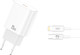 Миниатюра изображения товара Зарядное устройство сетевое XO CE25 Lightning SET (белый)