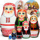 Миниатюра изображения товара Матрешка сувенирная Брестская Фабрика Сувениров Традиционные строи женского костюма Беларуси / 7207