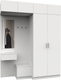 Миниатюра изображения товара Секция в прихожую Интермебель Марсель-256 / МР 01-256 (белый премиум)