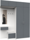 Миниатюра изображения товара Секция в прихожую Интермебель Марсель-259 / МР 01-259 (графит серый)