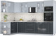 Миниатюра изображения товара Кухонный гарнитур Интерлиния Мила Пластик 1.68x3.0 LV (туманный глянец/антрацит/бискайская сосна)