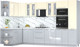 Миниатюра изображения товара Кухонный гарнитур Интерлиния Мила Пластик 1.68x3.4 LV (ваниль/туманный глянец/белый гранит)