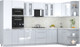 Миниатюра изображения товара Кухонный гарнитур Интерлиния Мила Пластик 1.68x3.4 PR (белый глянец/туманный глянец/опал светлый)