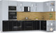 Миниатюра изображения товара Кухонный гарнитур Интерлиния Мила Пластик 1.68x3.4 PR (туманный глянец/черный глянец/дуб бунратти)
