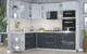 Миниатюра изображения товара Кухонный гарнитур Интерлиния Мила Пластик 1.88x2.4 LV (туманный глянец/антрацит/бискайская сосна)