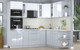 Миниатюра изображения товара Кухонный гарнитур Интерлиния Мила Пластик 1.88x2.4 PR (белый глянец/туманный глянец/опал светлый)