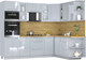 Миниатюра изображения товара Кухонный гарнитур Интерлиния Мила Пластик 1.88x2.6 PR (туманный глянец/туманный глянец/дуб бунратти)