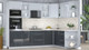 Миниатюра изображения товара Кухонный гарнитур Интерлиния Мила Пластик 1.88x2.8 PR (туманный глянец/антрацит/бискайская сосна)