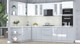 Миниатюра изображения товара Кухонный гарнитур Интерлиния Мила Пластик 1.88x3.0 LV (белый глянец/туманный глянец/опал светлый)