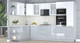 Миниатюра изображения товара Кухонный гарнитур Интерлиния Мила Пластик 1.88x3.2 LV (белый глянец/туманный глянец/опал светлый)