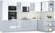 Миниатюра изображения товара Кухонный гарнитур Интерлиния Мила Пластик 1.88x3.2 PR (белый глянец/туманный глянец/опал светлый)