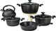 Миниатюра изображения товара Набор кухонной посуды JIO JIO-008 (черный)