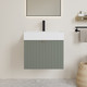 Миниатюра изображения товара Тумба с умывальником Lauter Melisa 60 + Optima 60.5 (серо-зеленый п/мат)