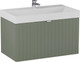 Миниатюра изображения товара Тумба с умывальником Lauter Melisa 80 (серо-зеленый п/мат/искусственный мрамор, три ручки в комплекте)