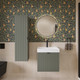 Миниатюра изображения товара Тумба с умывальником Lauter Melisa 50 (серо-зеленый п/мат/искусственный мрамор)