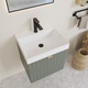 Миниатюра изображения товара Тумба с умывальником Lauter Melisa 50 (серо-зеленый п/мат/искусственный мрамор)