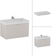 Миниатюра изображения товара Тумба с умывальником Lauter Melisa 80 (кашемир п/мат/искусственный мрамор, три ручки в комплекте)